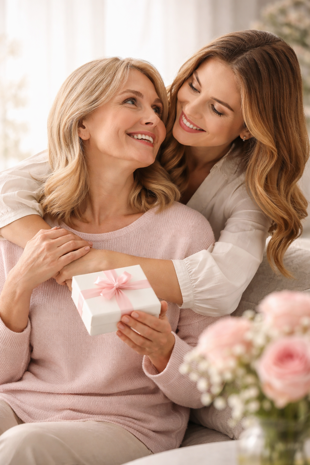 mère et fille moment complice cadeau bijou fête des mères