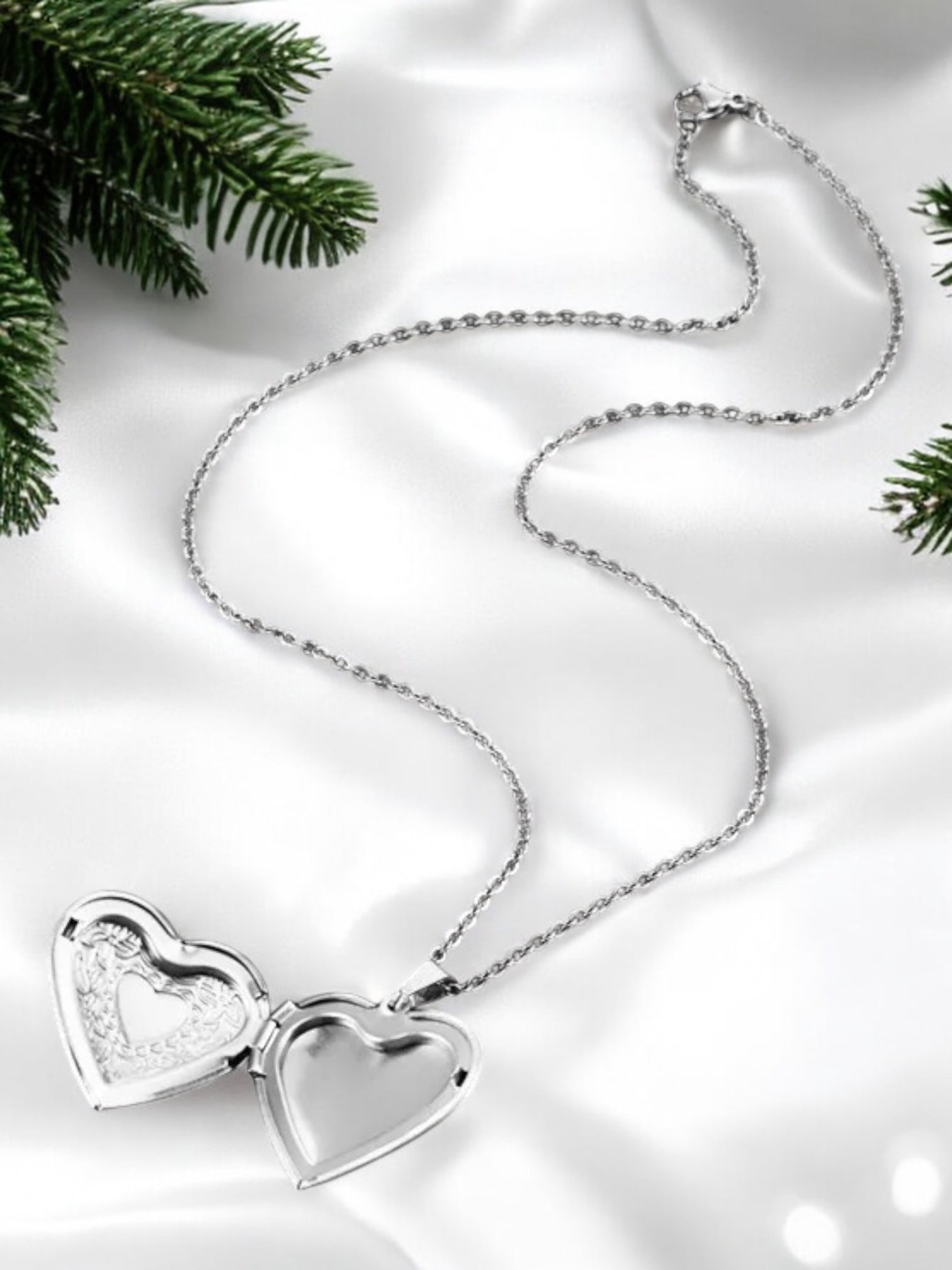 Photo holder necklace - Silver