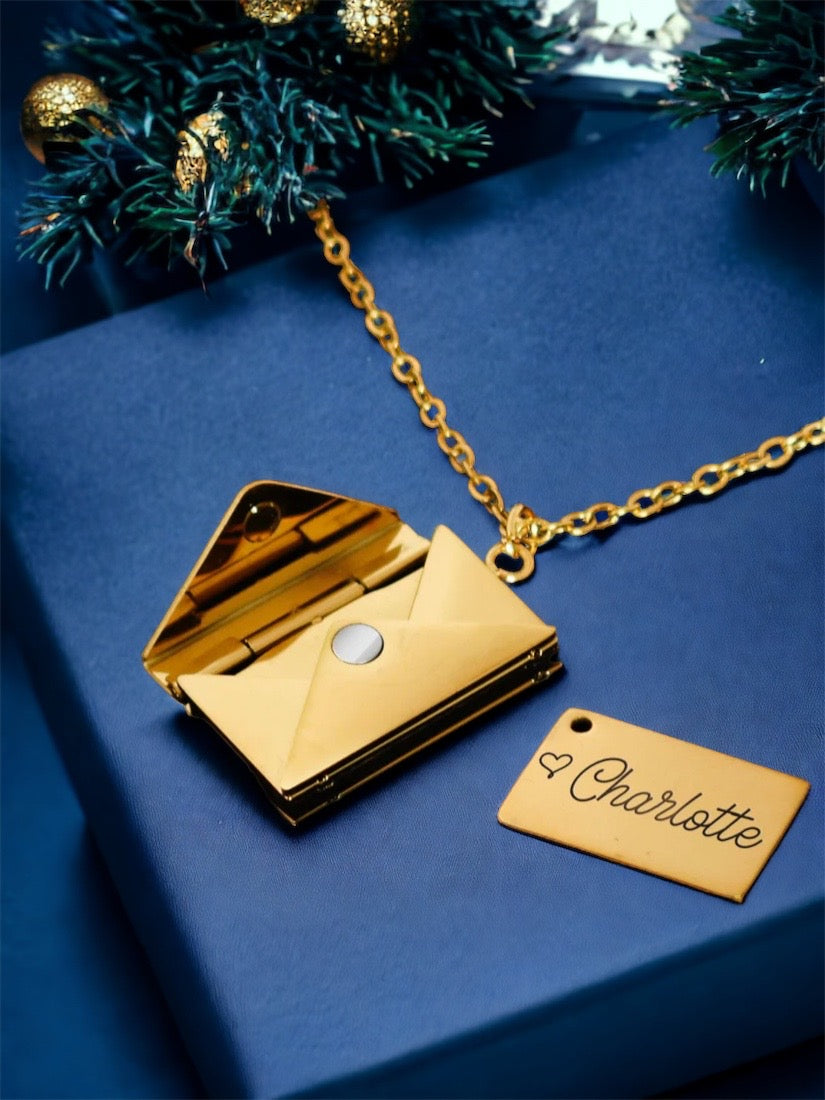 Golden Love Letter Necklace - Customizable