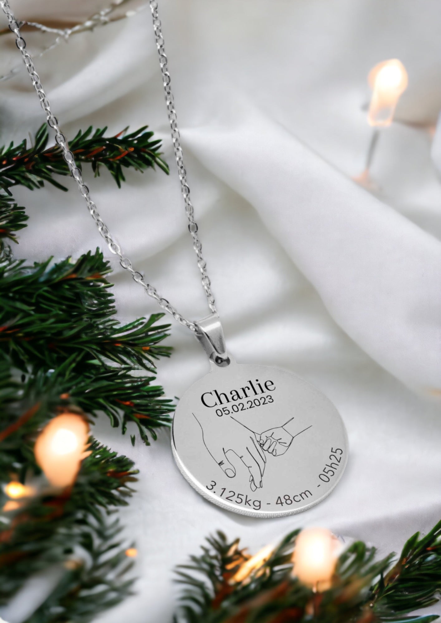 Collier de Naissance | Argenté