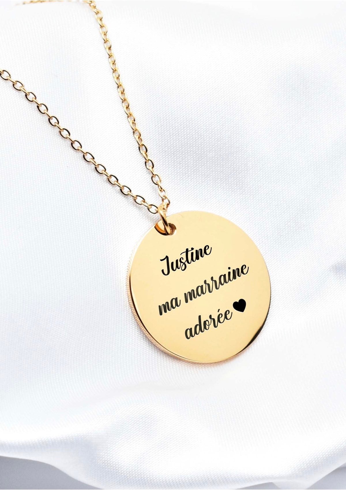 collier personnalisable doré