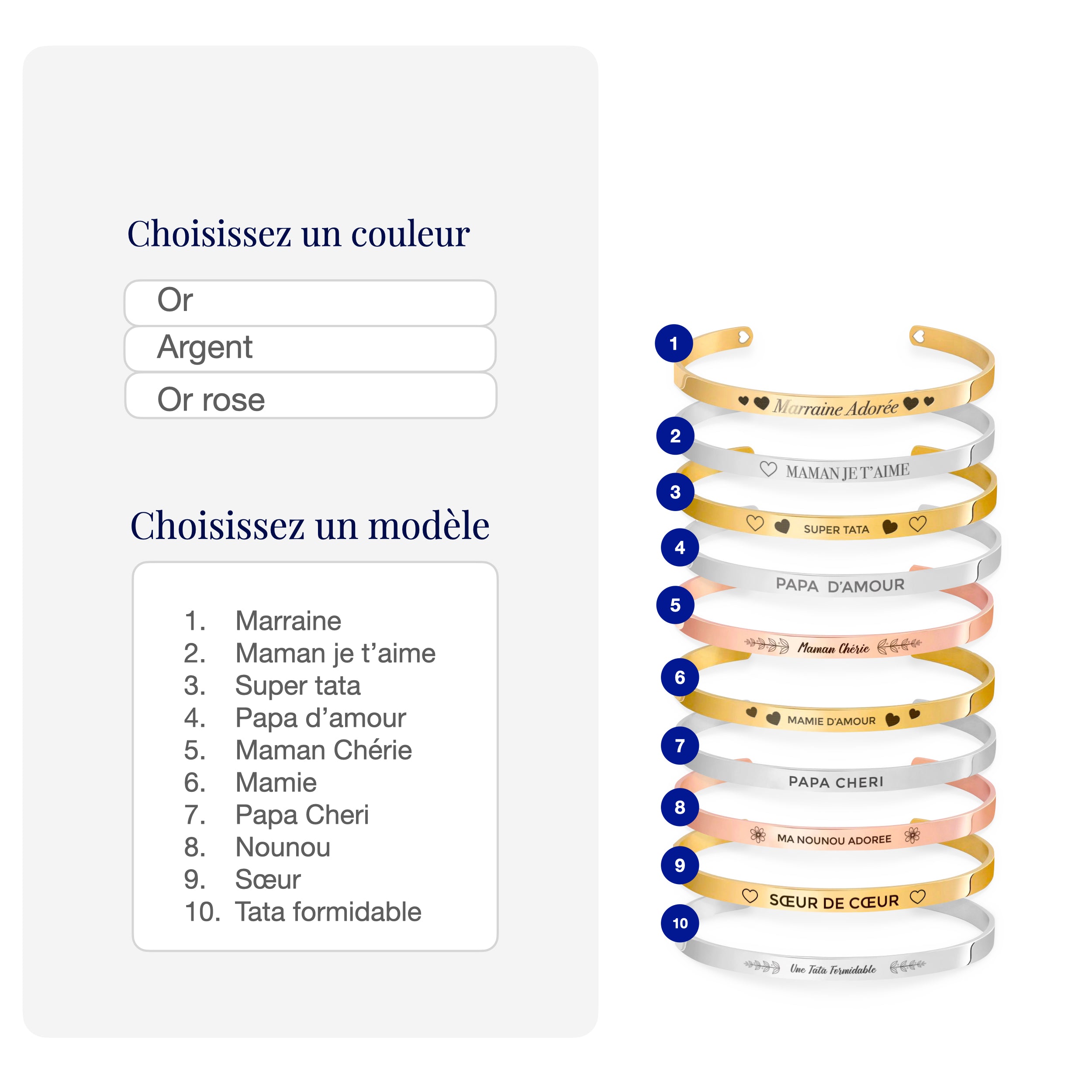 Bracelet Jonc Message