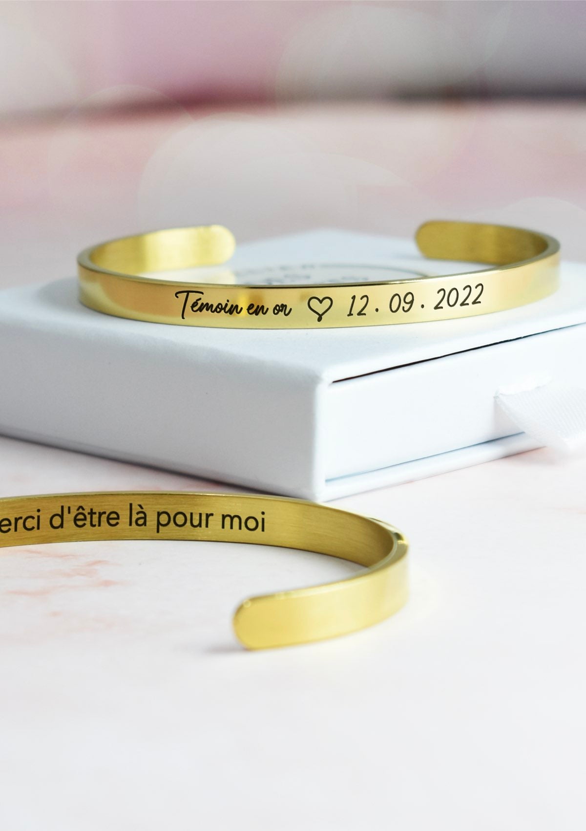 Bracelet de mariage doré - Témoin en or