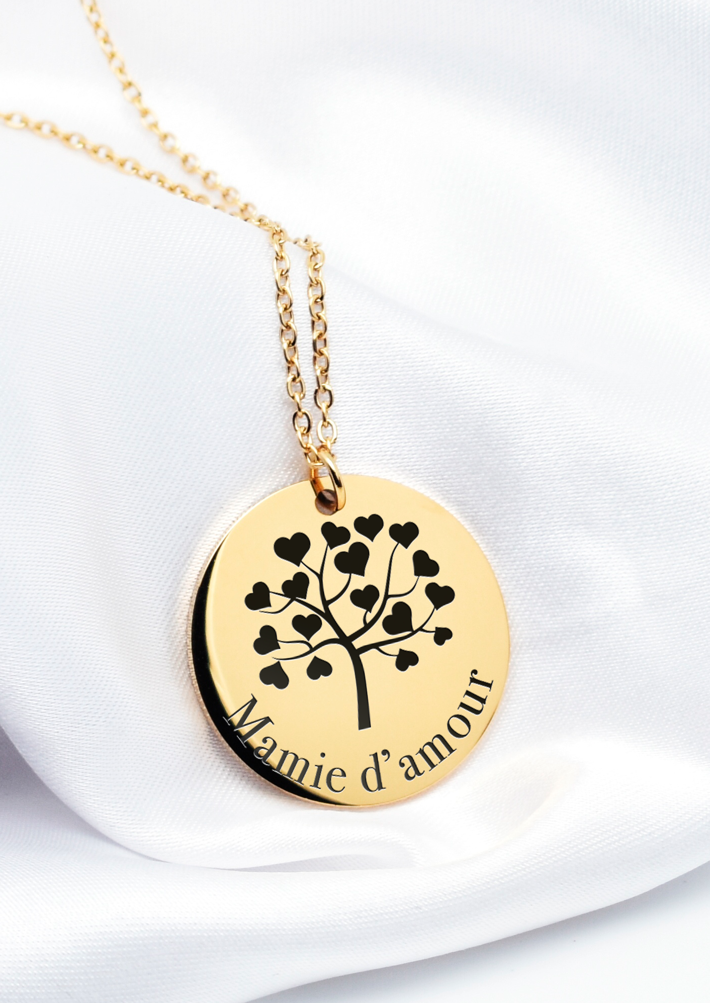 collier mamie d'amour doré