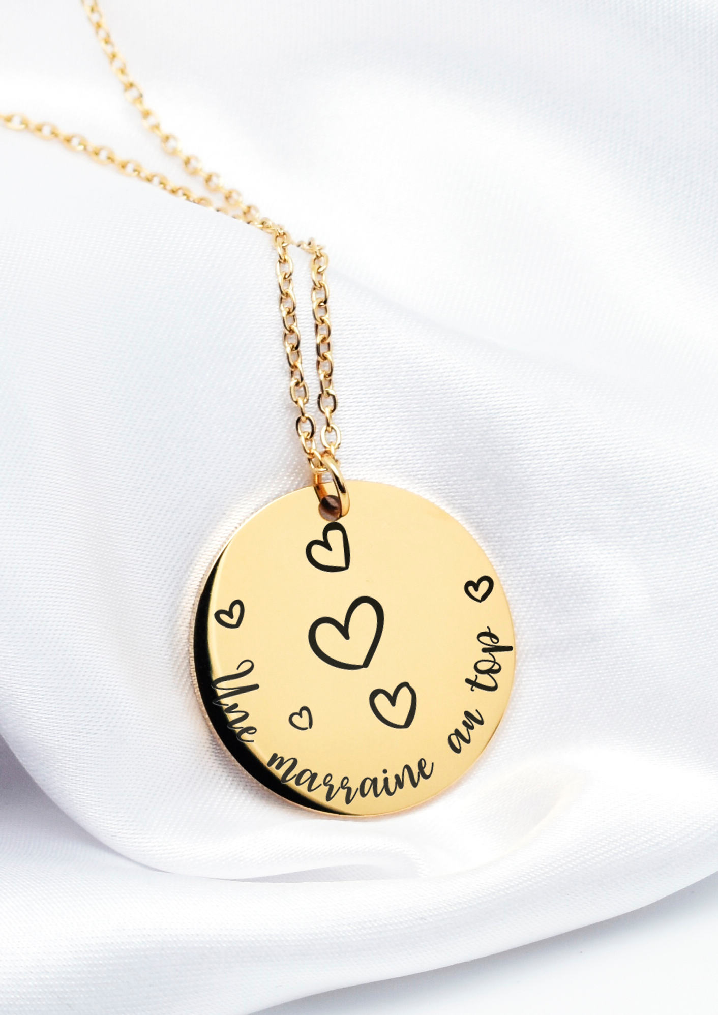collier marraine au top doré