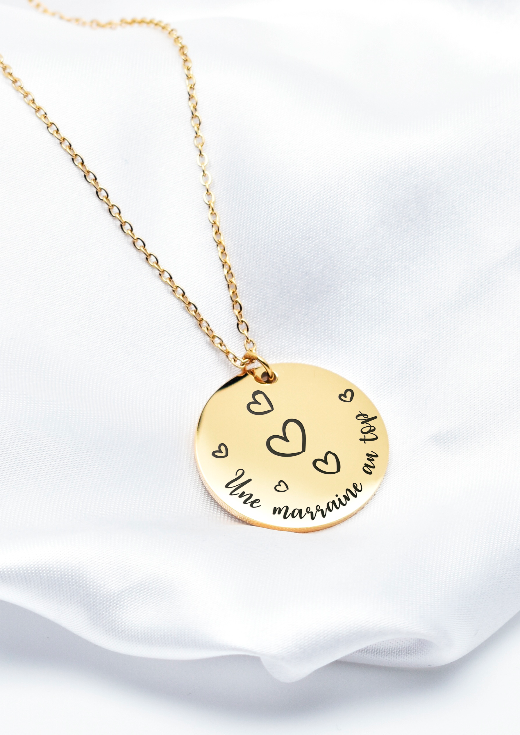 collier marraine au top doré