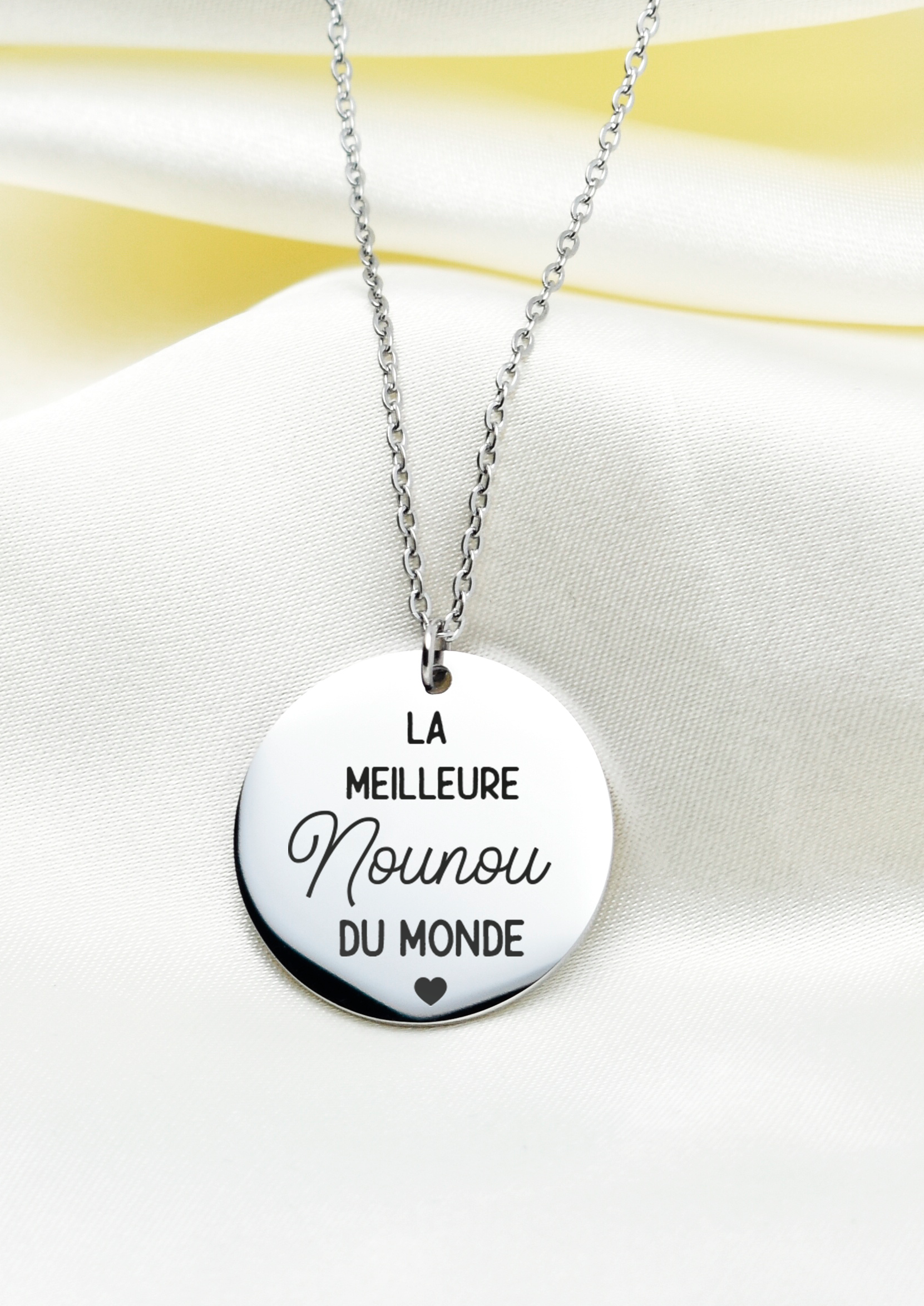 collier meilleure nounou du monde argenté