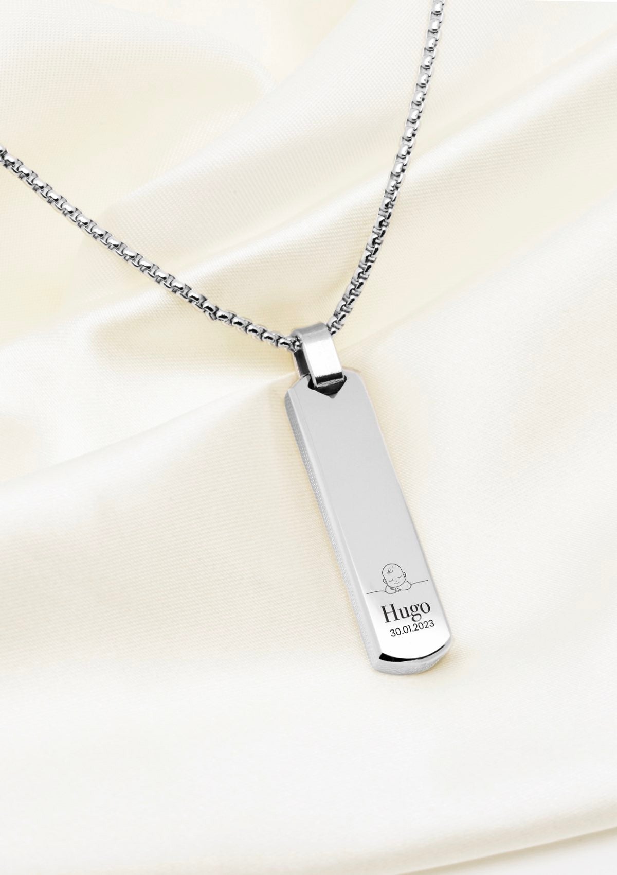 collier de naissance personnalisé garçon