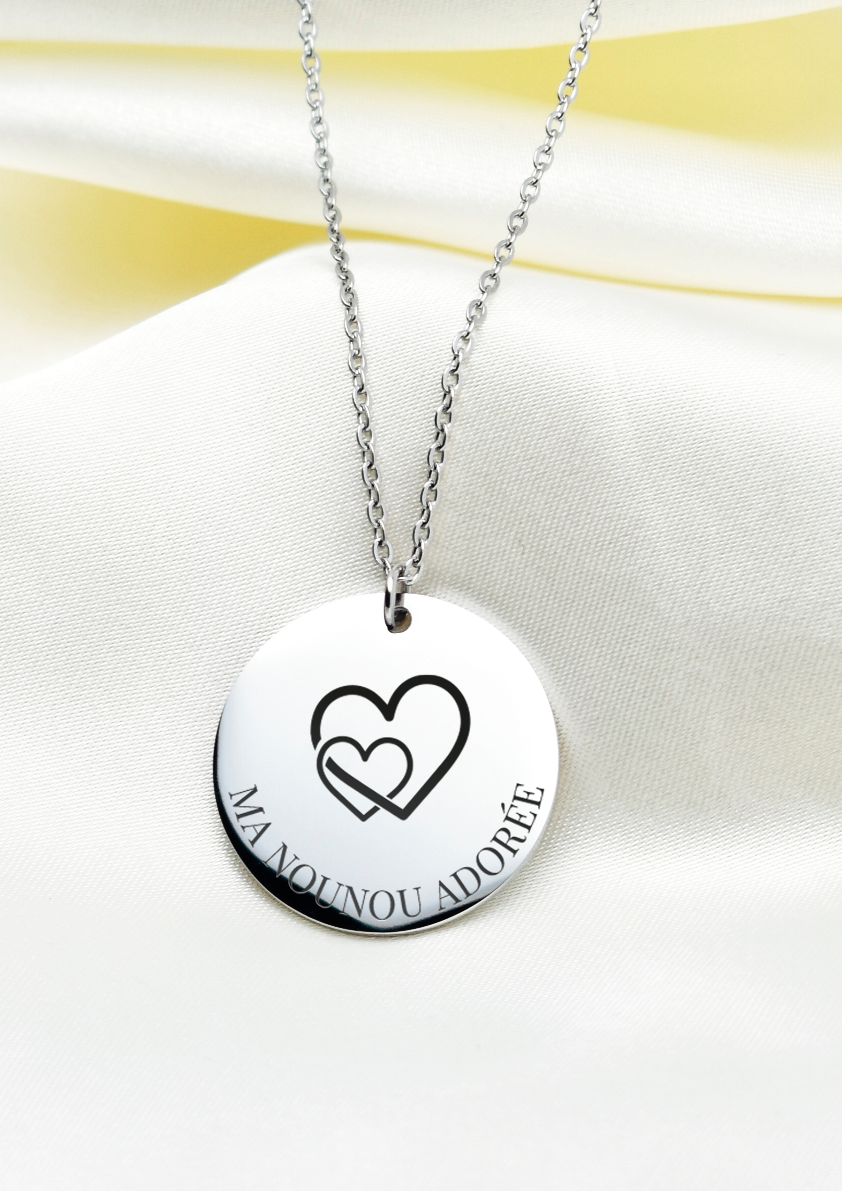 collier nounou adorée argenté