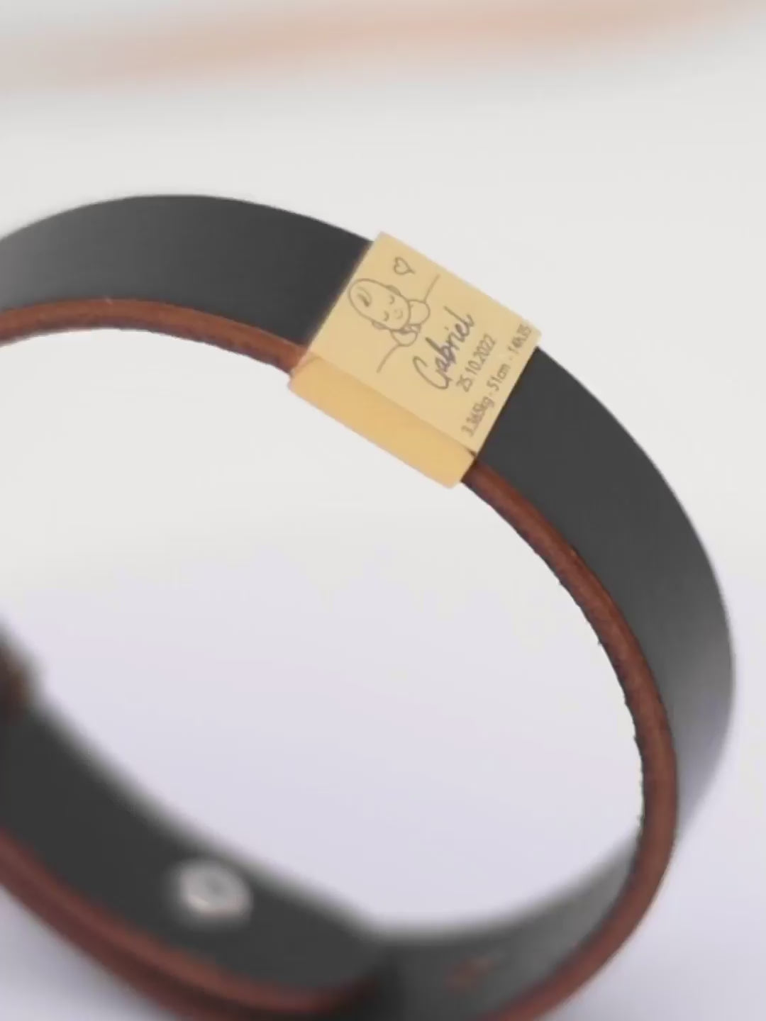 bracelet naissance en cuir 