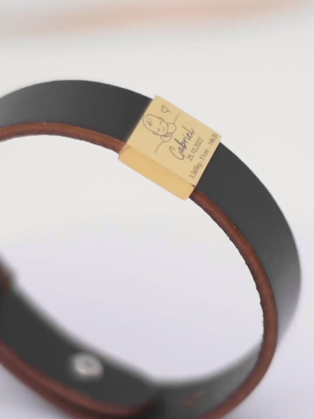 bracelet naissance en cuir 