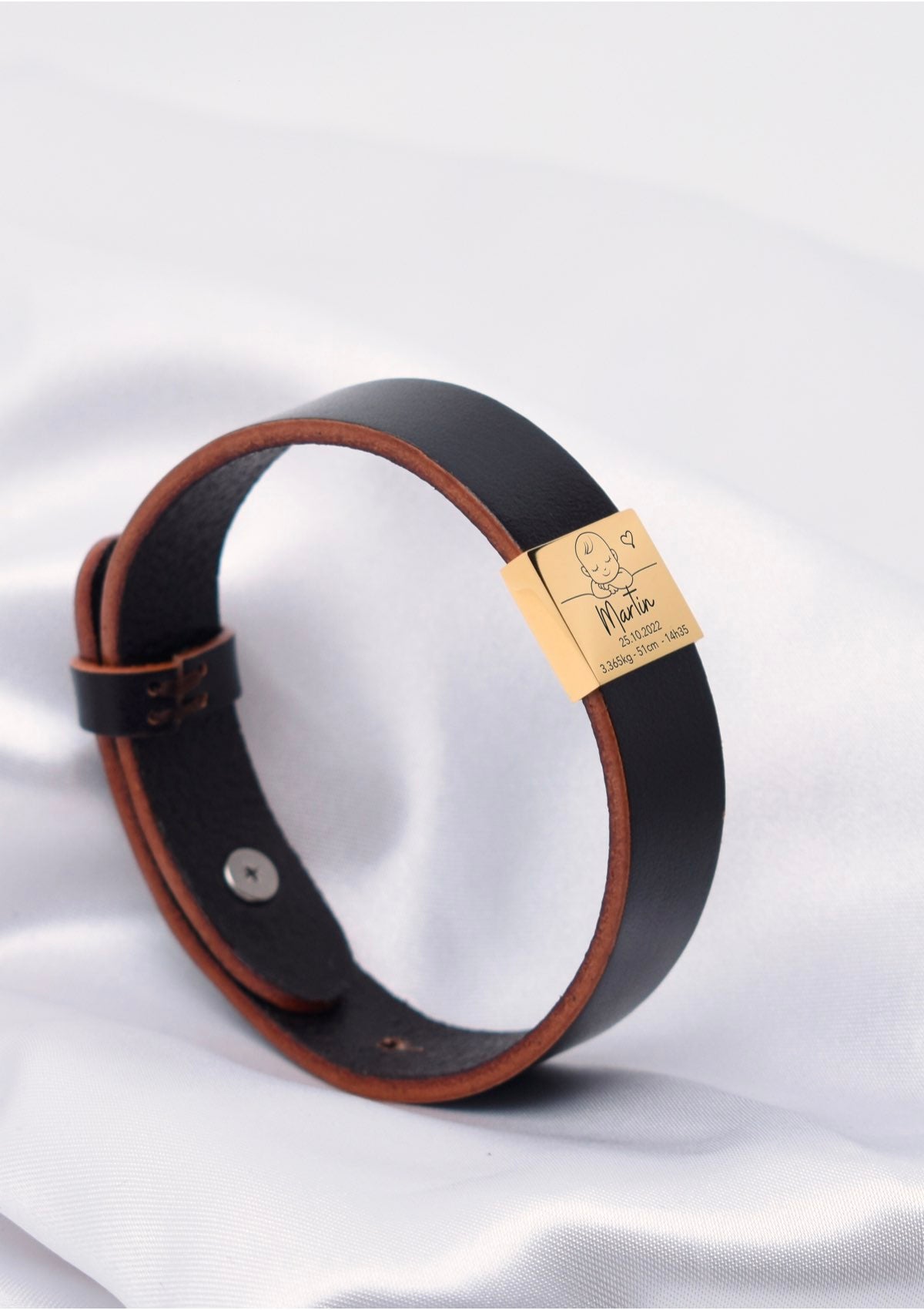 bracelet de naissance pour papa personnalisé