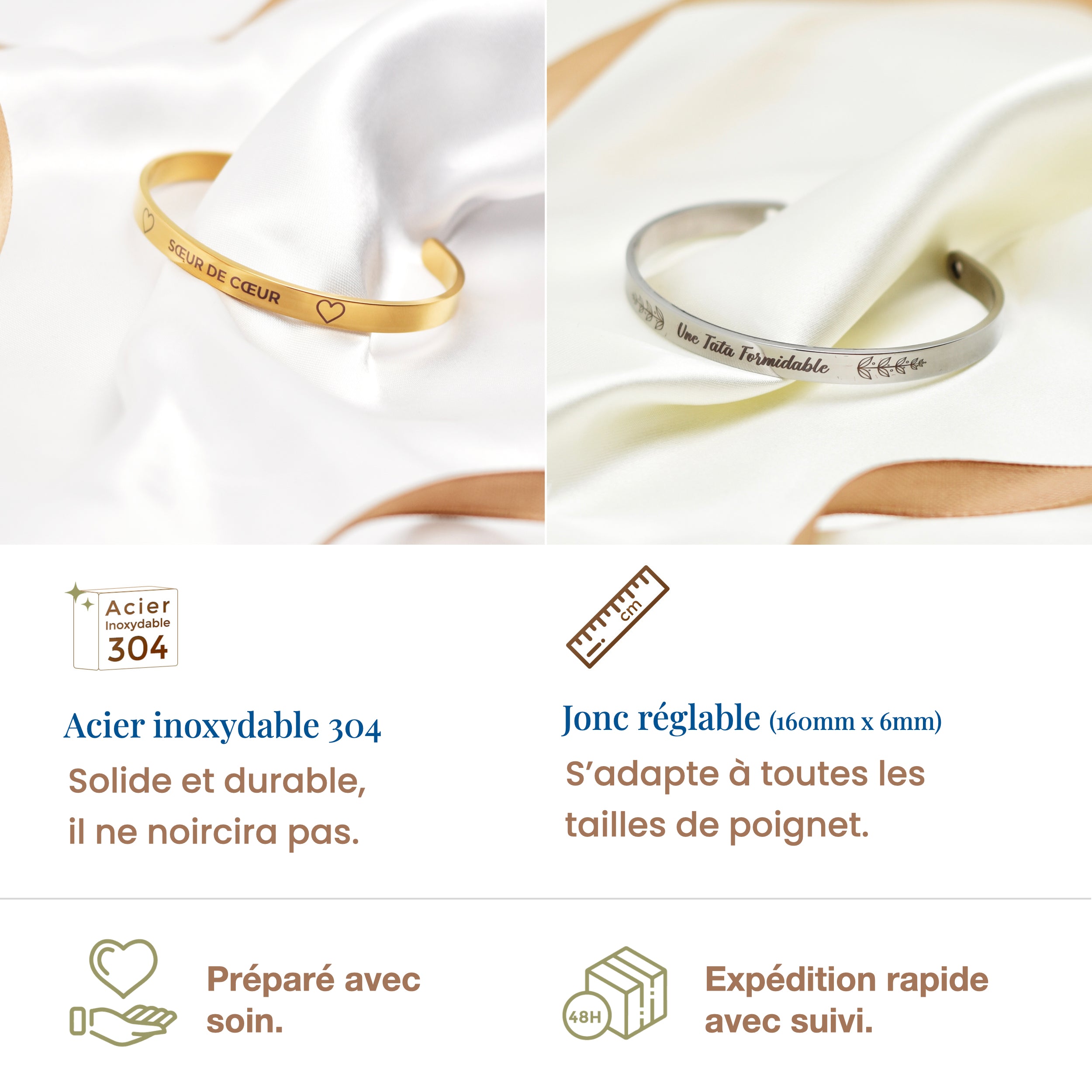Bracelet Jonc Message