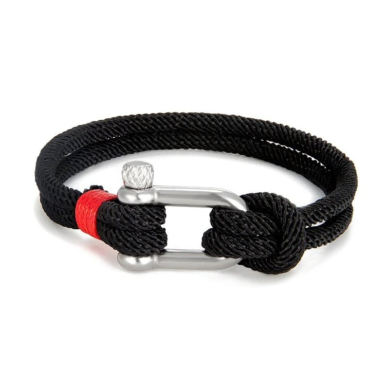 bracelet mousqueton noir