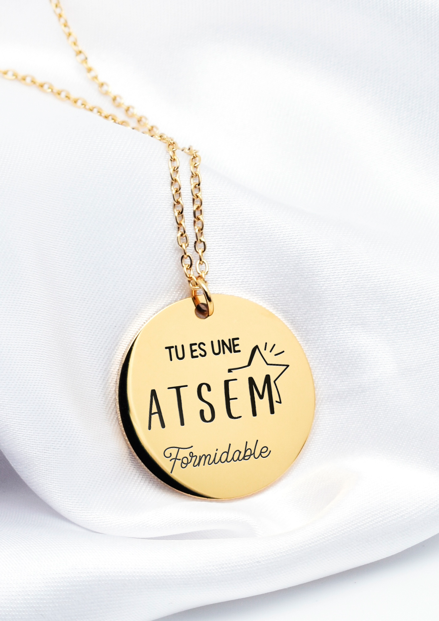 collier atsem formidable doré personnalisable 
