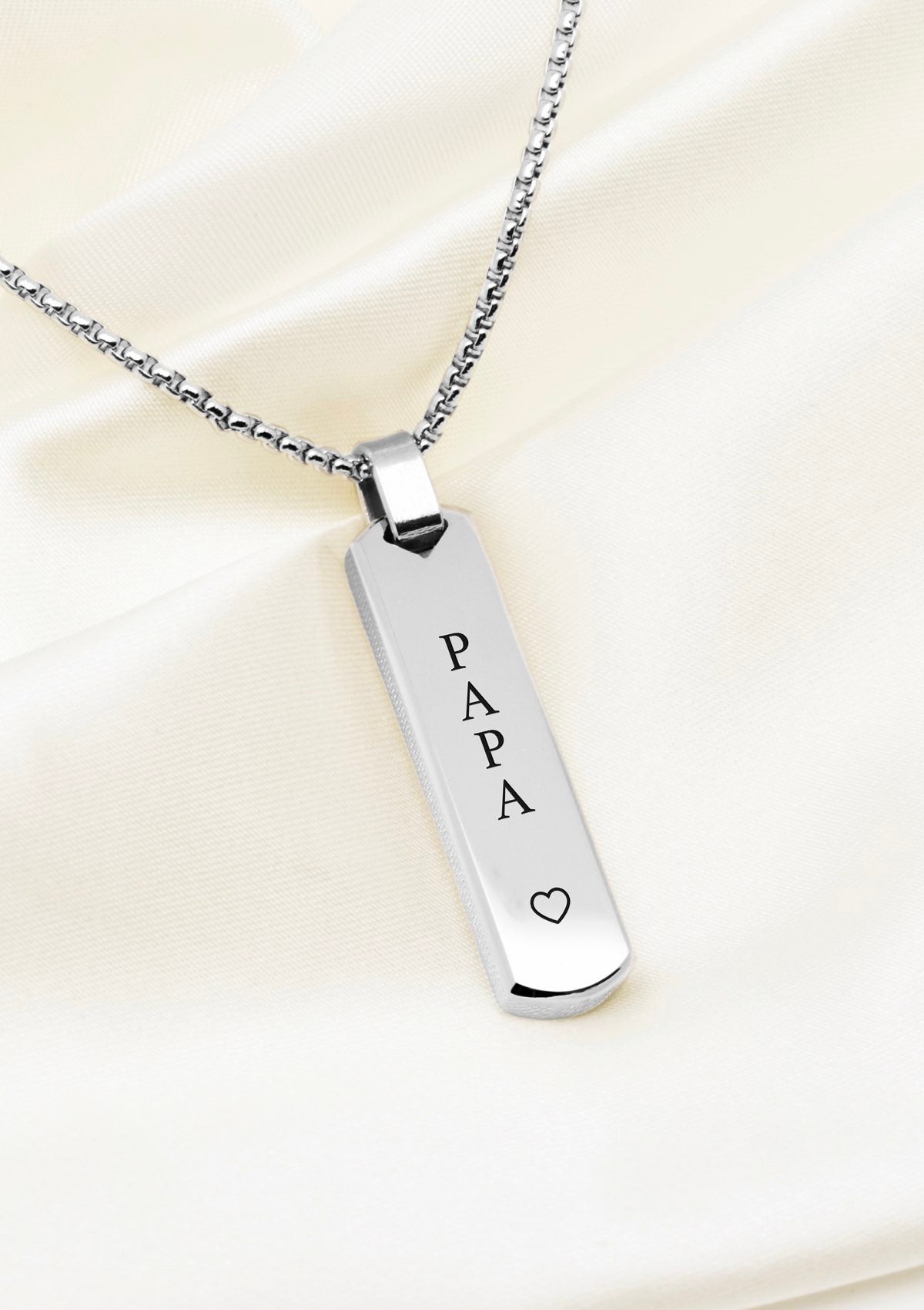 collier élégance papa argenté