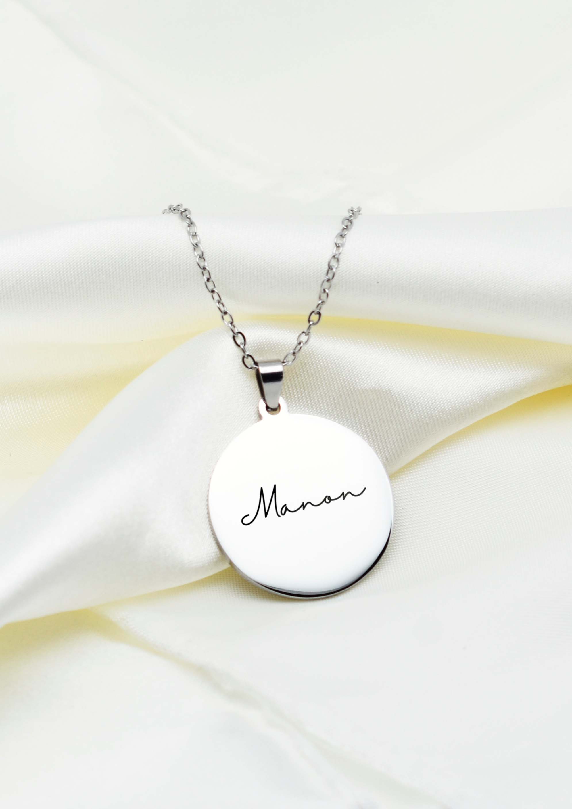 collier maman je t'aime personnalisé prénom au verso