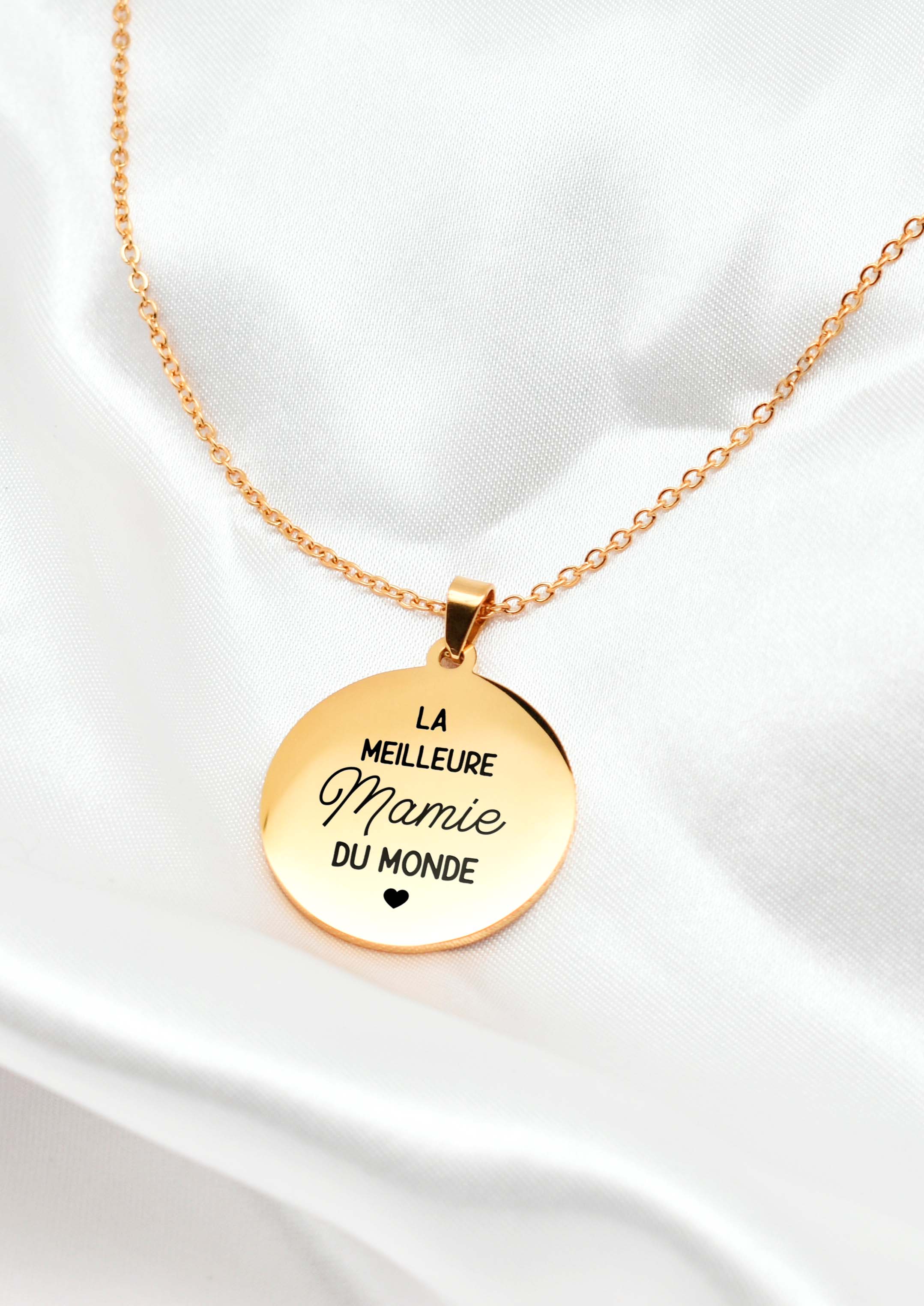 collier meilleure mamie du monde doré