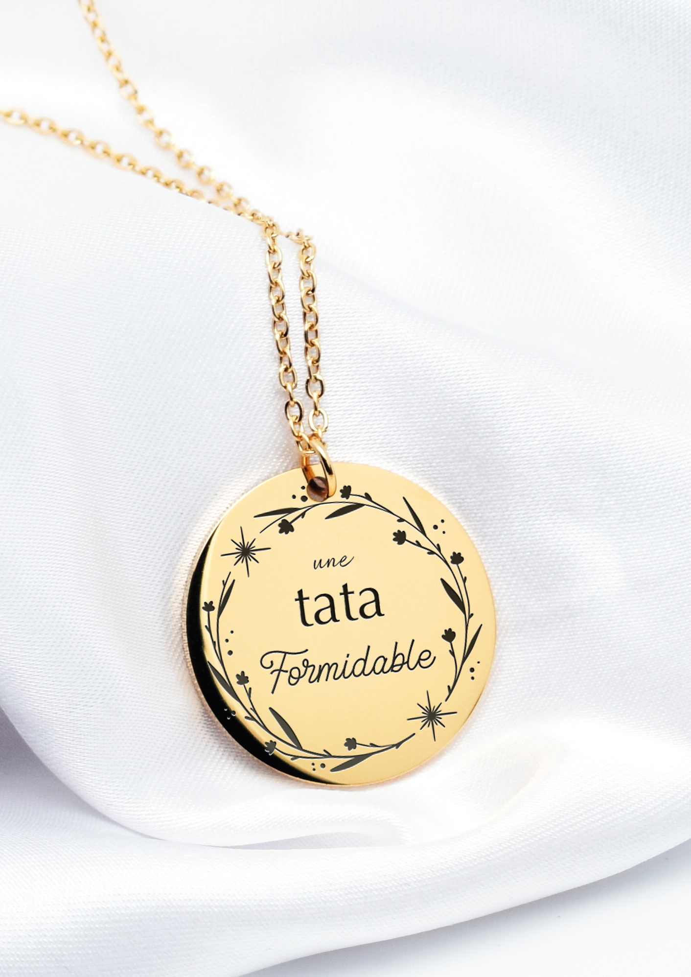 collier personnalisable tata formidable doré