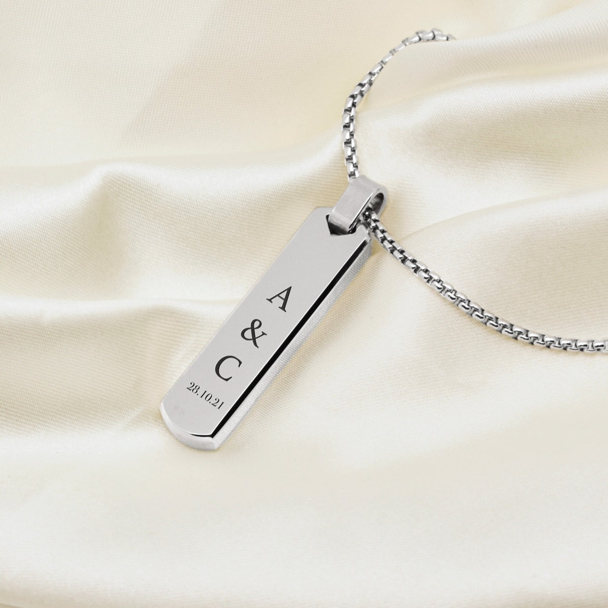 Collier Personnalisé Collier Homme Argent Pendentif Collier