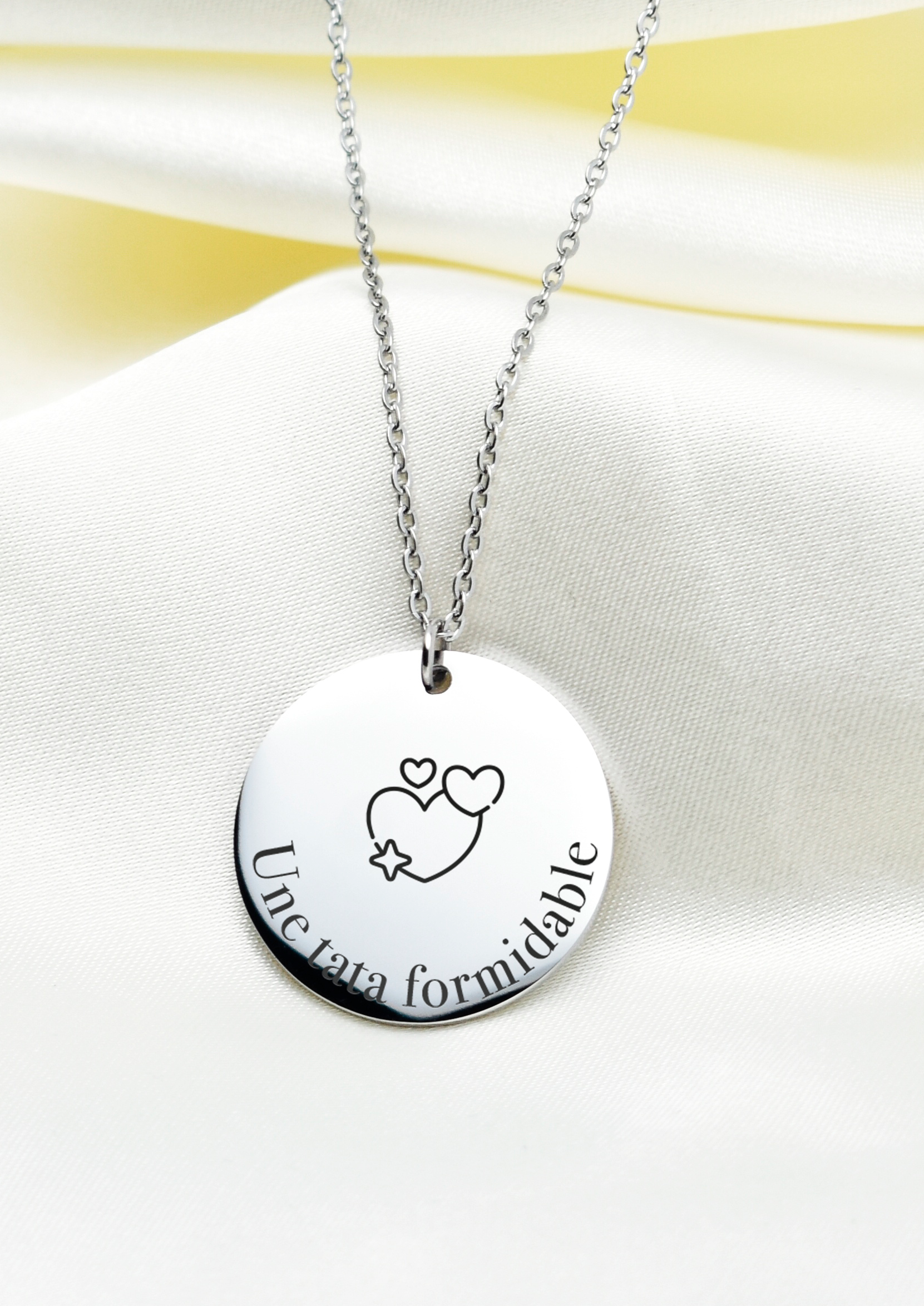 collier tata formidable argenté